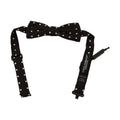 Dolce & Gabbana Black White Polka Dot Silk Adjustable Neck Papillon Bow Tie
