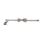 Dolce & Gabbana Silver Gray 100% Silk Adjustable Neck Papillon Bow Tie