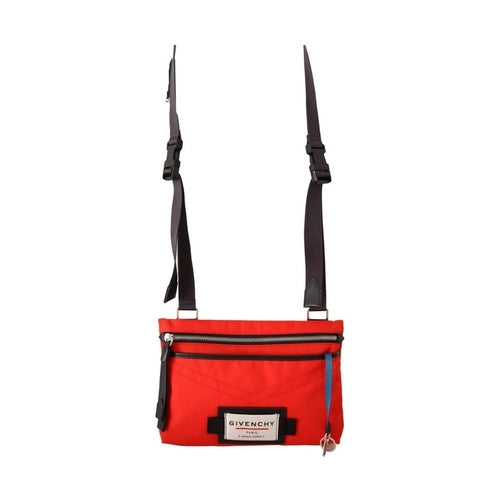 Givenchy Red Polyamide Downtown Flat Crossbody Bag