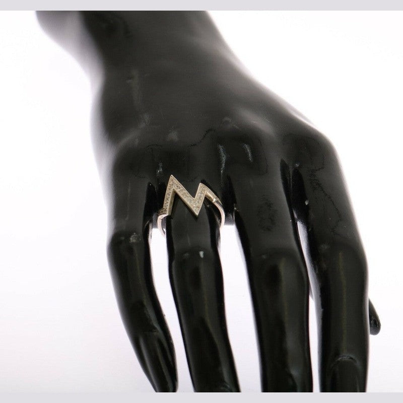 Nialaya Silver Authentic Womens Clear Ring