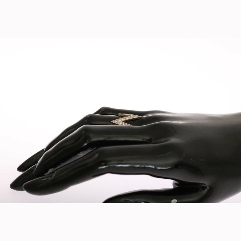 Nialaya Silver Authentic Womens Clear Ring