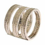 Nialaya Authentic Womens Clear CZ 925 Sterling Silver Ring