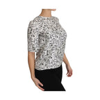Dolce & Gabbana White Musical Instruments Print Blouse