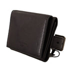 Dolce & Gabbana Black Leather Trifold Purse Belt Multi Kit Wallet