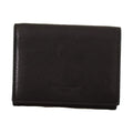Dolce & Gabbana Black Leather Trifold Purse Belt Multi Kit Wallet