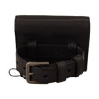 Dolce & Gabbana Black Leather Trifold Purse Belt Multi Kit Wallet