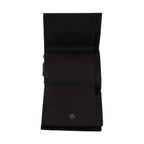 Dolce & Gabbana Black Leather Trifold Purse Belt Multi Kit Wallet