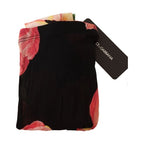 Dolce & Gabbana Black Floral Print Nylon Tights Stockings