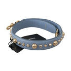 Dolce & Gabbana Blue Leather Handbag Accessory Shoulder Strap