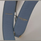 Dolce & Gabbana Blue Leather Handbag Accessory Shoulder Strap