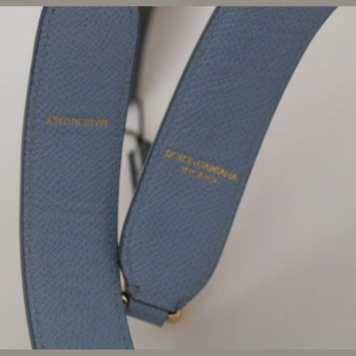 Dolce & Gabbana Blue Leather Handbag Accessory Shoulder Strap