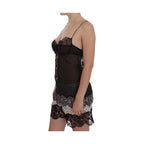 Dolce & Gabbana Black Silk Lace Babydoll Lingerie Top