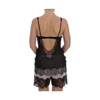 Dolce & Gabbana Black Silk Lace Babydoll Lingerie Top