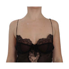 Dolce & Gabbana Black Silk Lace Babydoll Lingerie Top