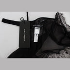 Dolce & Gabbana Black Silk Lace Babydoll Lingerie Top