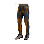 Dolce & Gabbana Blue Yellow Dye Cotton Skinny Men Denim Jeans