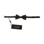 Dolce & Gabbana Black 100% Silk Adjustable Neck Papillon Tie