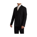Dolce & Gabbana Black Polka Dotted Cotton Blazer Jacket
