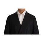Dolce & Gabbana Black Polka Dotted Cotton Blazer Jacket