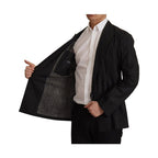 Dolce & Gabbana Black Polka Dotted Cotton Blazer Jacket