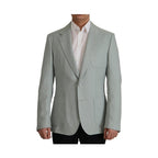 Dolce & Gabbana Light Green Cashmere Silk Blazer