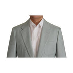 Dolce & Gabbana Light Green Cashmere Silk Blazer