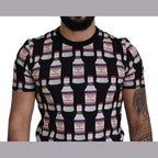Dolce & Gabbana Black Bacio Di Venere Cotton Crew T-shirt