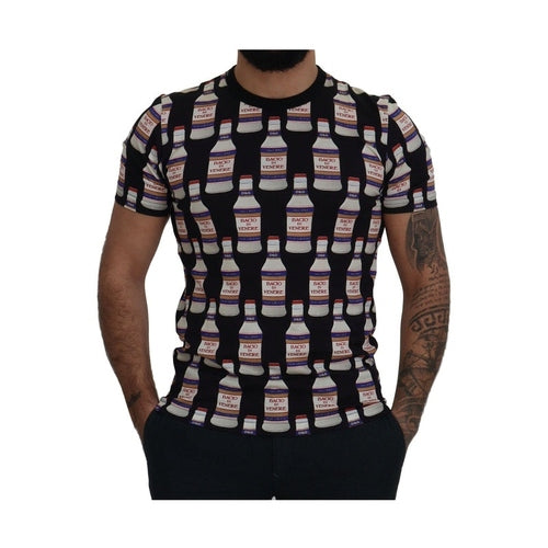Dolce & Gabbana Black Bacio Di Venere Cotton Crew T-shirt
