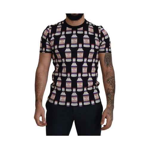 Black Bacio Di Venere Cotton Crew T-shirt
