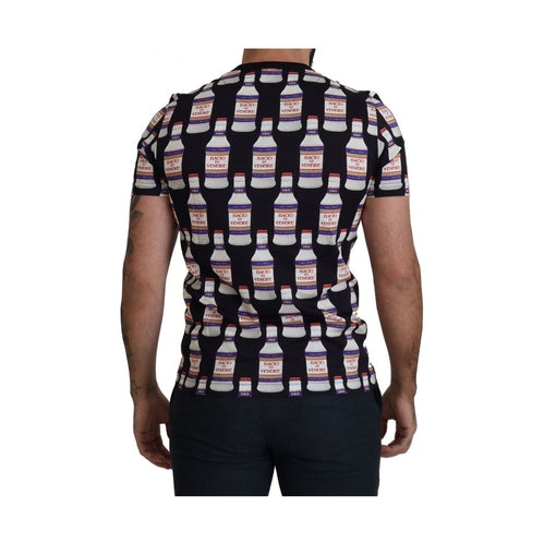 Dolce & Gabbana Black Bacio Di Venere Cotton Crew T-shirt