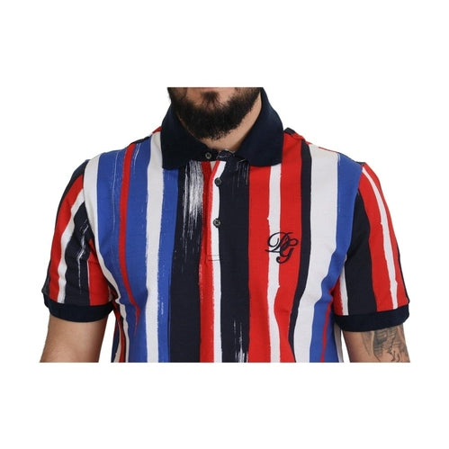 Dolce & Gabbana Multicolor Cotton Polo Top T-shirt