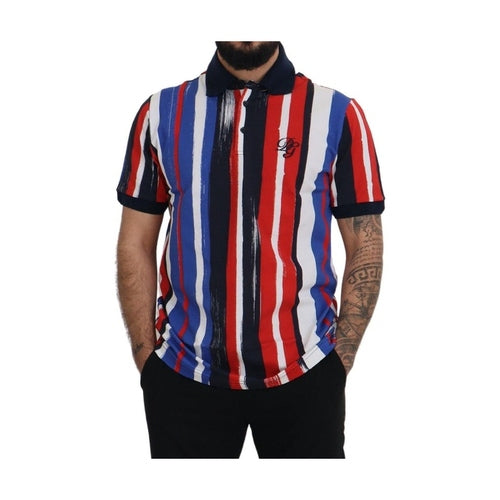 Dolce & Gabbana Multicolor Cotton Polo Top T-shirt