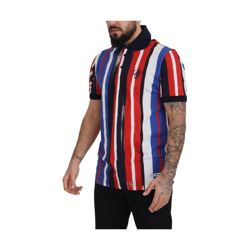 Dolce & Gabbana Multicolor Cotton Polo Top T-shirt