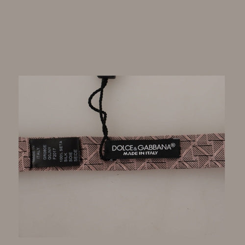 Dolce & Gabbana Gray Fantasy Print Adjustable Neck Papillon Bow Tie