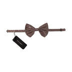 Dolce & Gabbana Gray Fantasy Print Adjustable Neck Papillon Bow Tie