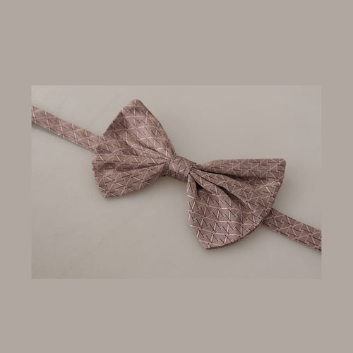 Dolce & Gabbana Gray Fantasy Print Adjustable Neck Papillon Bow Tie