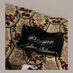 Dolce & Gabbana Brown Leopard Gold Jacquard High Waist Pants