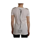 Dolce & Gabbana White Black Roses Crewneck Cotton  T-shirt