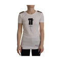 Dolce & Gabbana White Black Roses Crewneck Cotton  T-shirt
