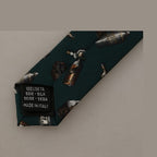 Dolce & Gabbana Black Bottle Fantasy Print Silk Adjustable Accessory Tie
