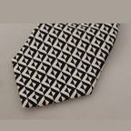 Dolce & Gabbana Black White Geometric 100% Silk Adjustable Accessory Tie