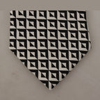Dolce & Gabbana Black White Geometric 100% Silk Adjustable Accessory Tie