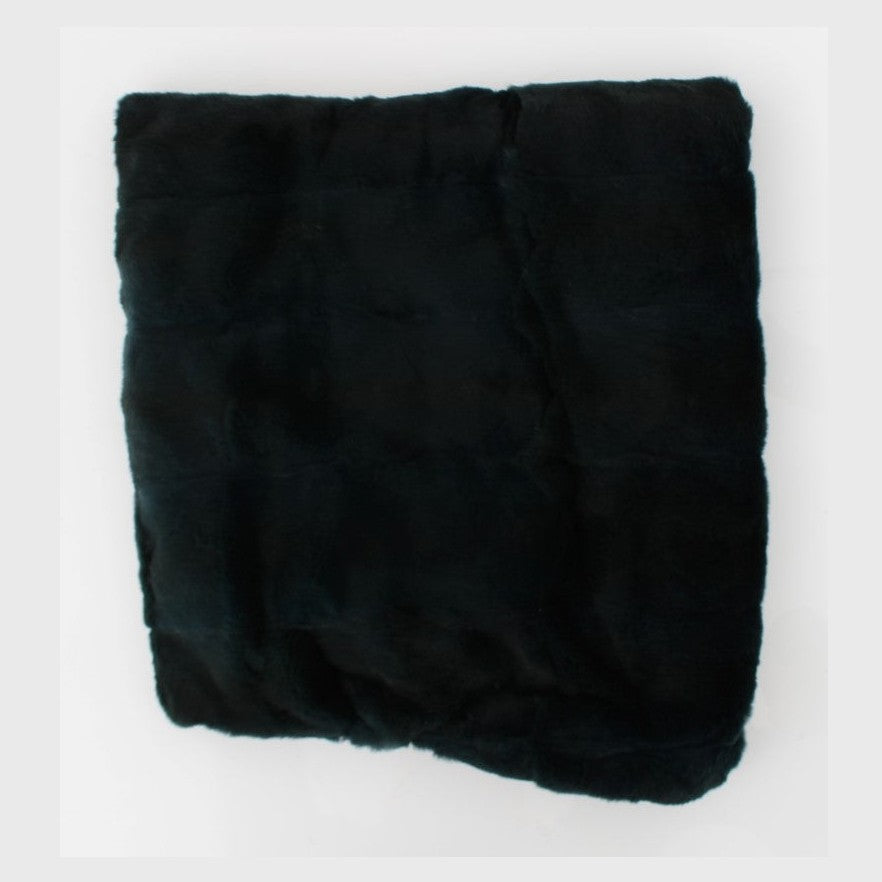 Dolce & Gabbana Green Weasel Fur Crochet Hood Scarf Hat