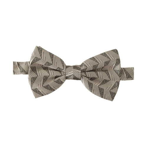 Dolce & Gabbana Gray 100% Silk Adjustable Neck Papillon Bow Tie