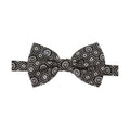 Dolce & Gabbana Black white 100% Silk Adjustable Neck Papillon Tie
