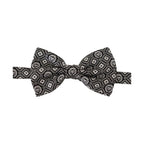 Dolce & Gabbana Black white 100% Silk Adjustable Neck Papillon Tie