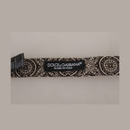 Dolce & Gabbana Black white 100% Silk Adjustable Neck Papillon Tie