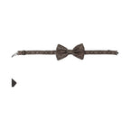 Dolce & Gabbana Black white 100% Silk Adjustable Neck Papillon Tie