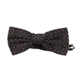 Dolce & Gabbana Gray Polka Dot 100% Silk Neck Papillon Tie