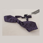Dolce & Gabbana Blue Geometric Silk Adjustable Neck Papillon Tie